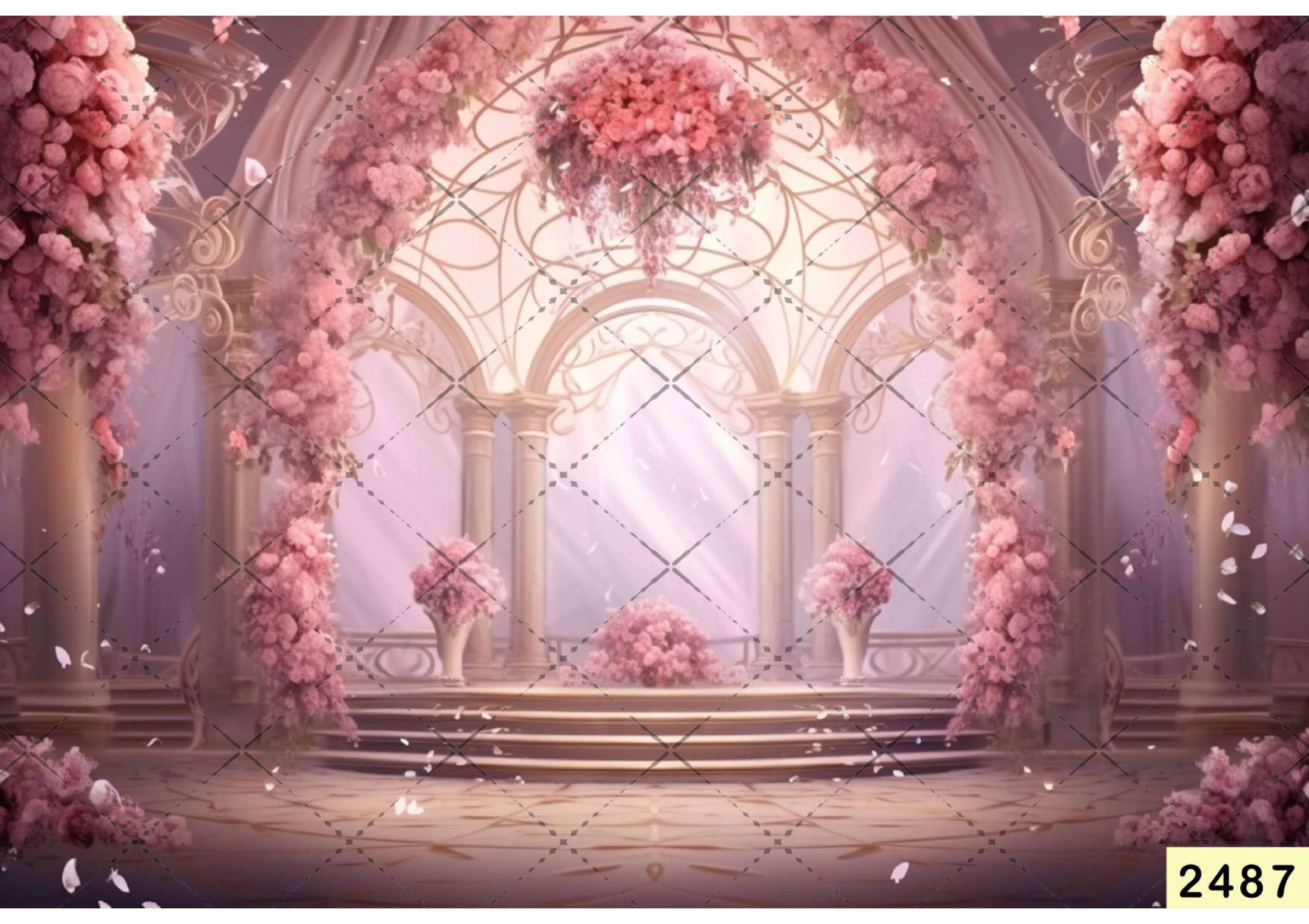 Luxury Flowers Arch Backdrop