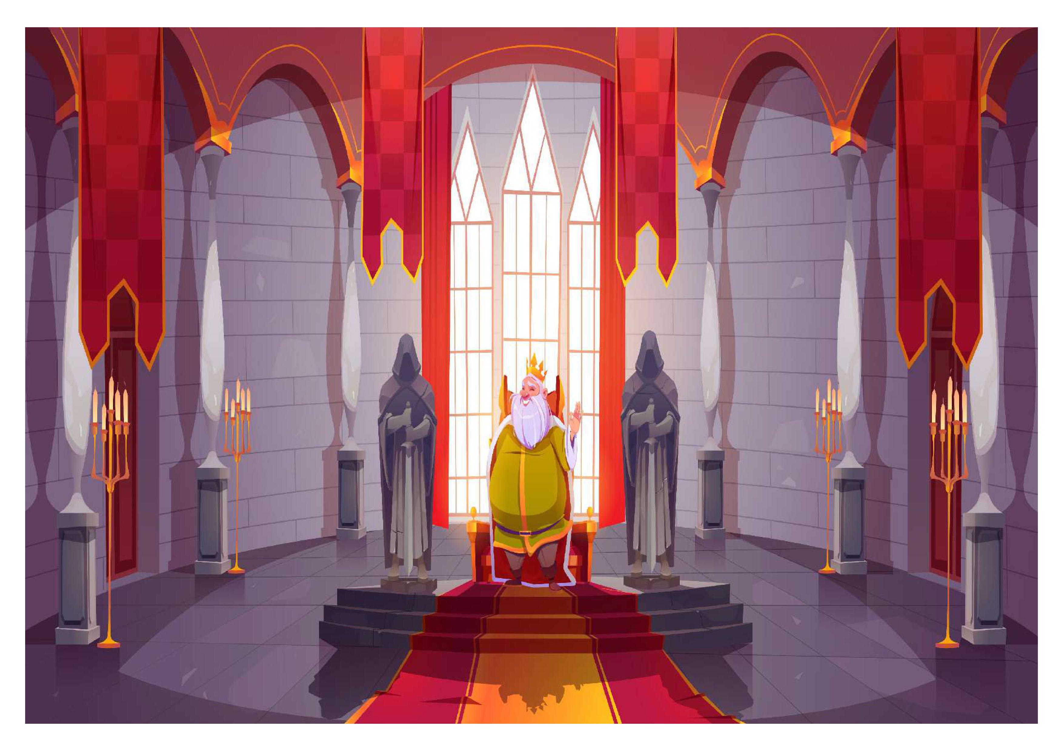 King Chair With Solider Backdrop