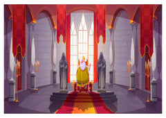 King Chair With Solider Backdrop