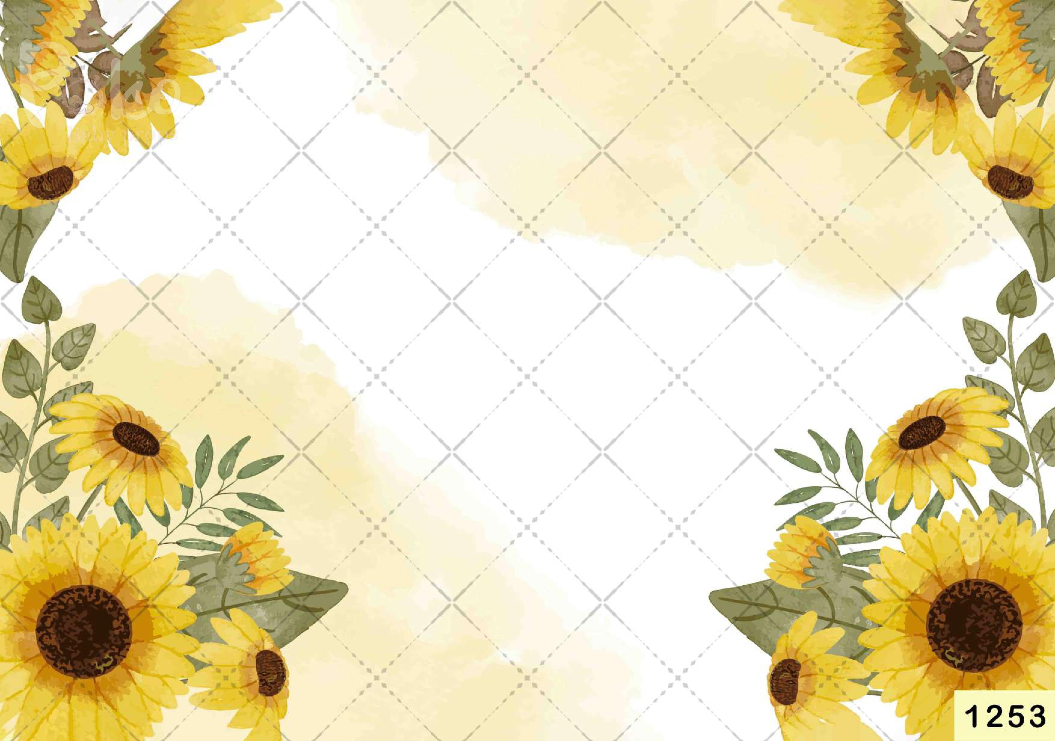 Sunflower Side Cover Backdrop
