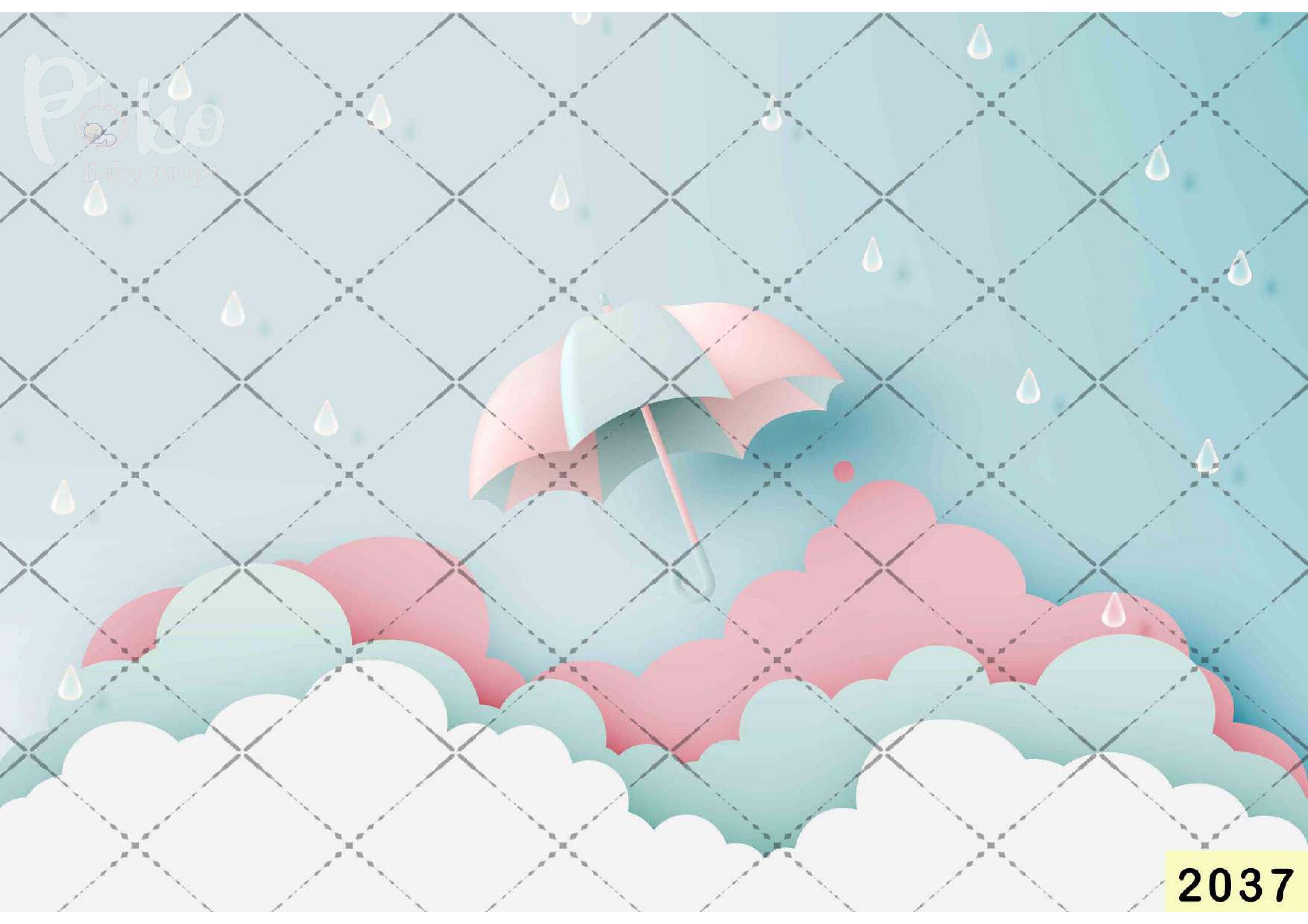 Pink With Blue Cloud Color Backdrop
