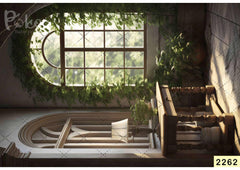 Sunlight Shadow On Window Backdrop