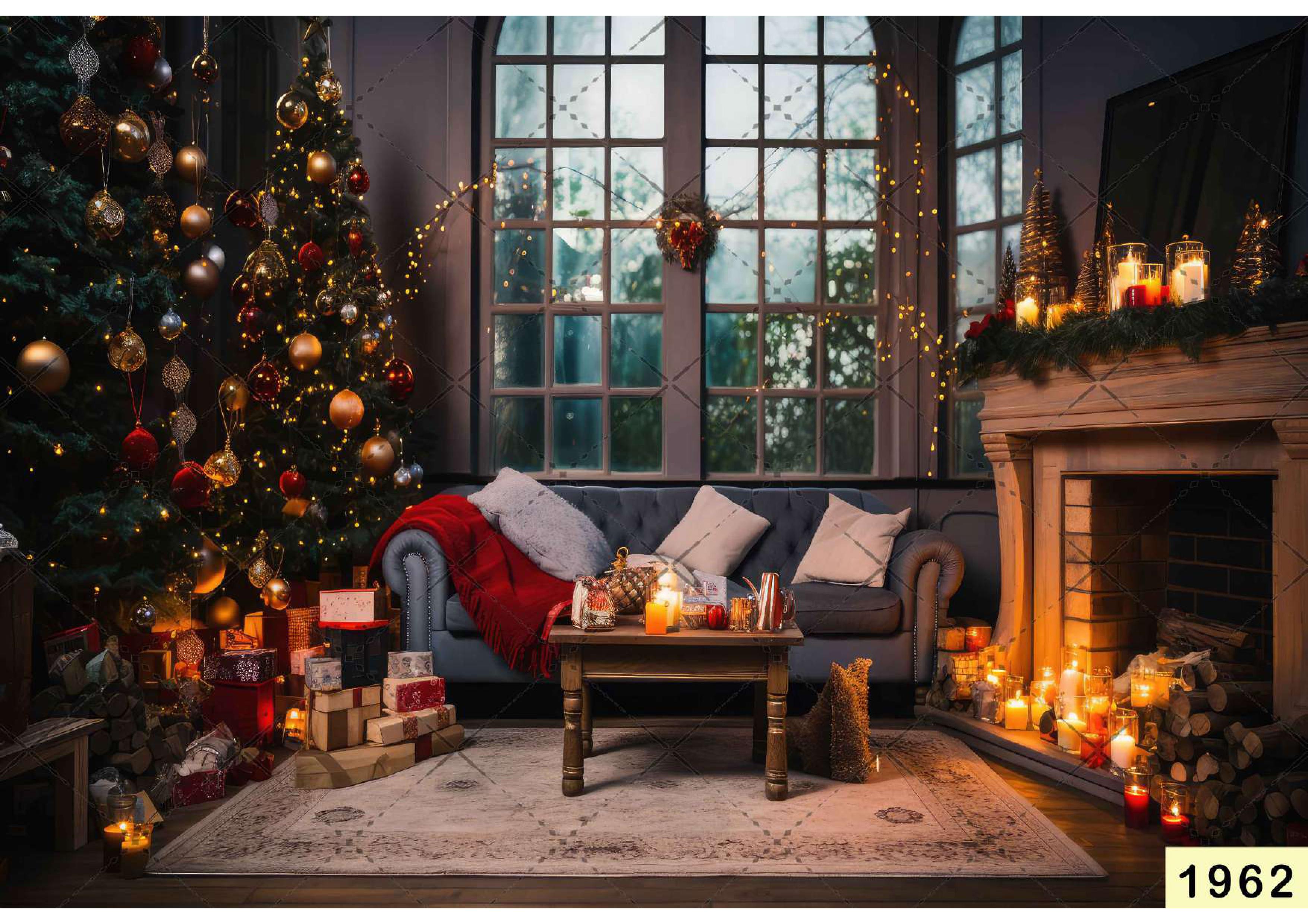 Hall Decoration Christmas Backdrop