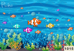 Colorful Goldfish babyphotoshoot Backdrop