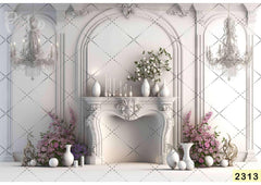 White Hall Firewall Backdrop