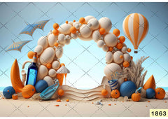 Orange Baloon Backdrop