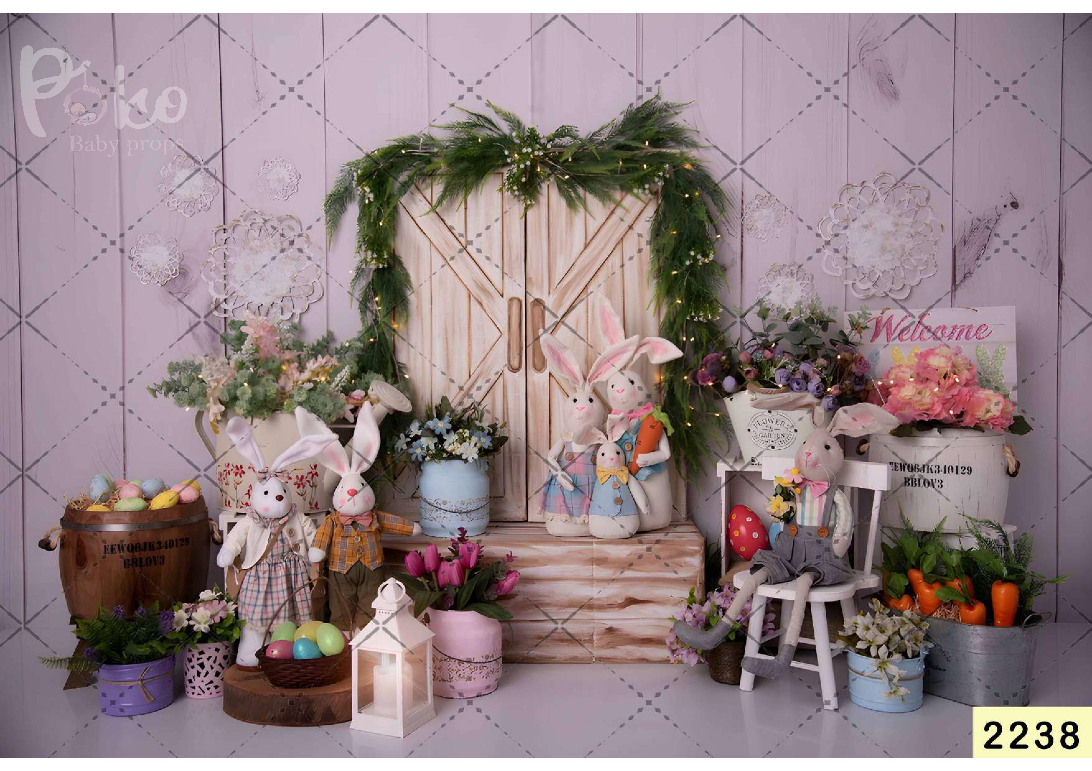 Easter Creeper Leaves babyphotoshoot Backdrop