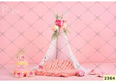 Pink Color Tent Backdrop