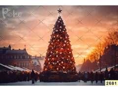 Grand Decoration Xmas Tree Backdrop