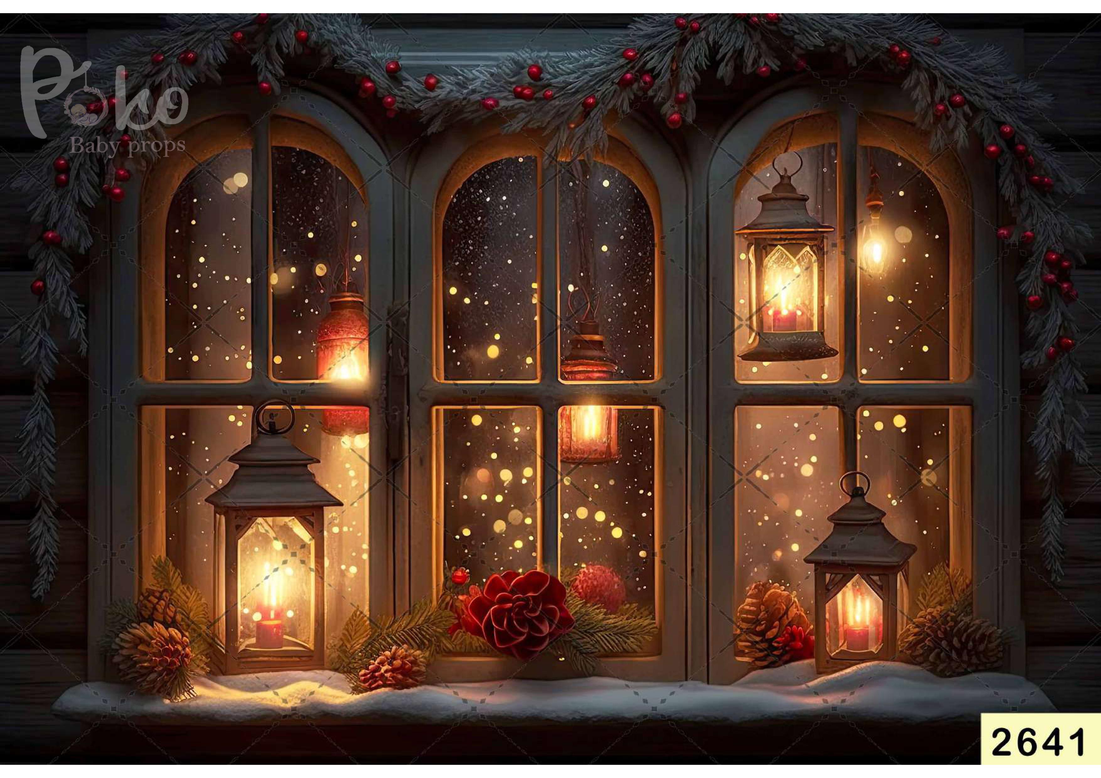 Lamp Light Window Backdrop