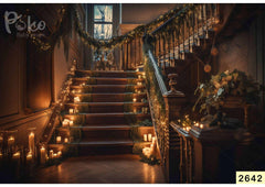 Steps Candle Light Decoration Backdrop