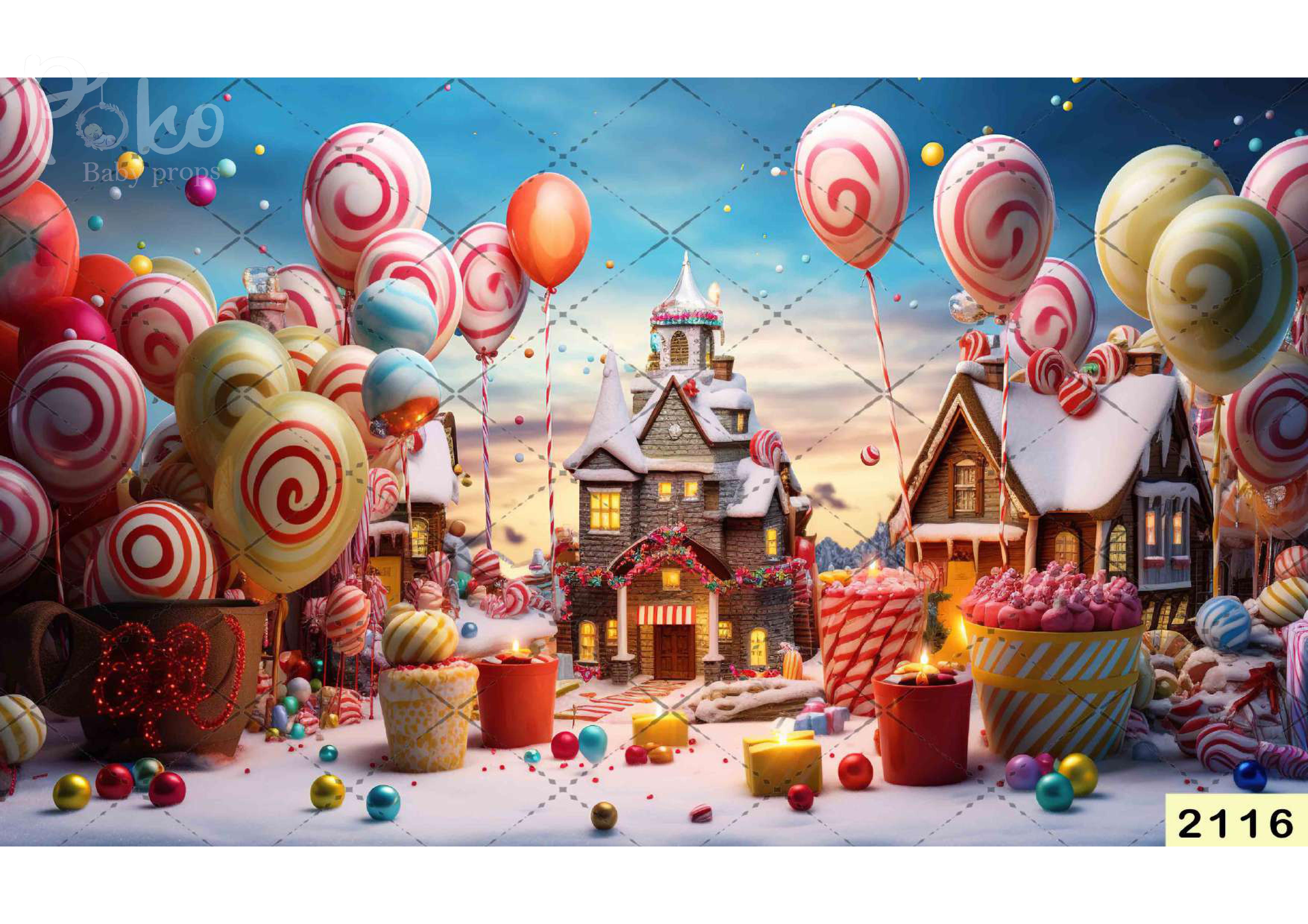 Candy Town babyphotoshoot Backdrop