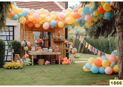 Baloon House babyphotoshoot Backdrop