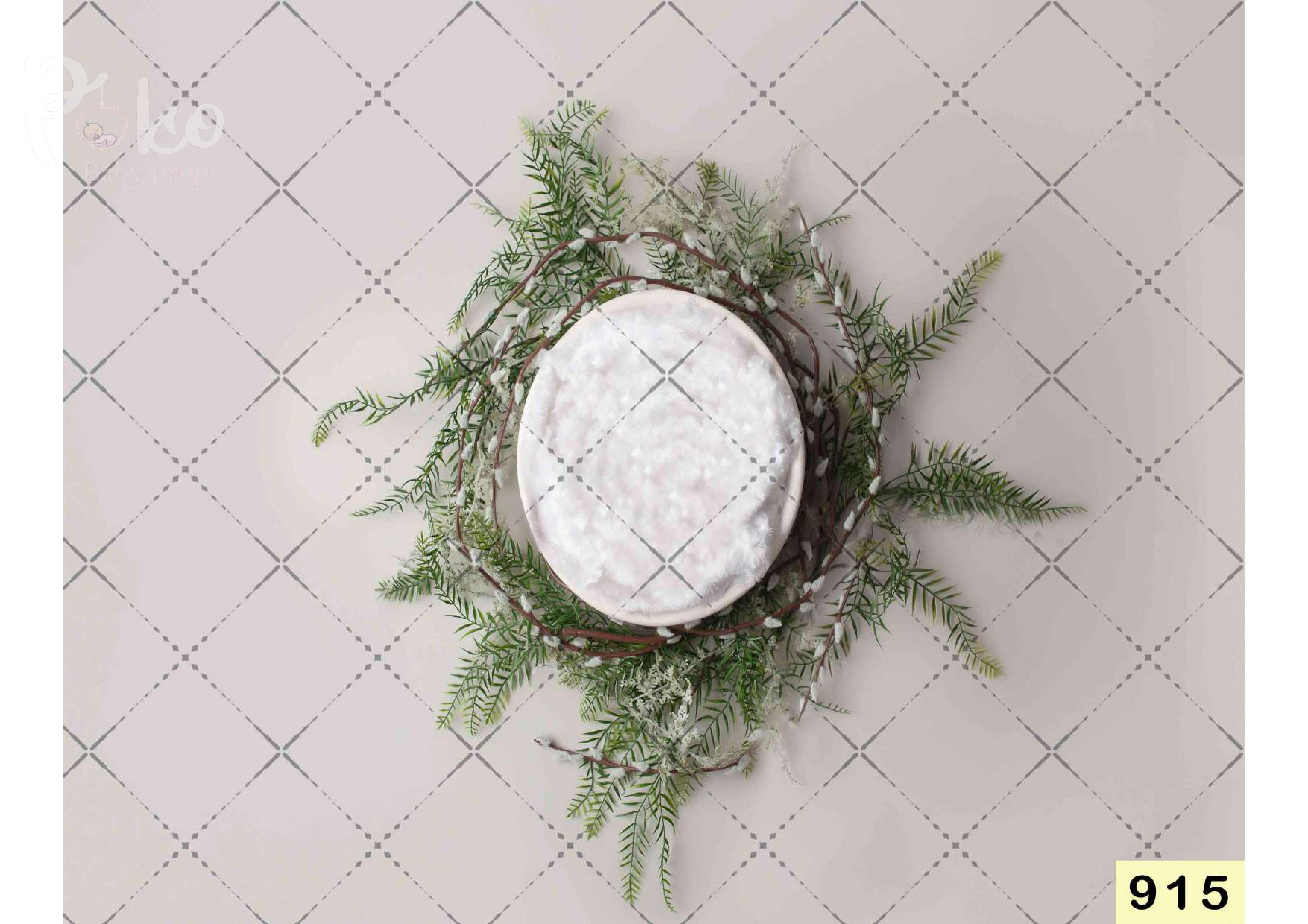 Green Vine Cover With Fur Backdrop