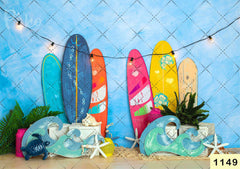 Beach Surf babyphotoshoot Backdrop