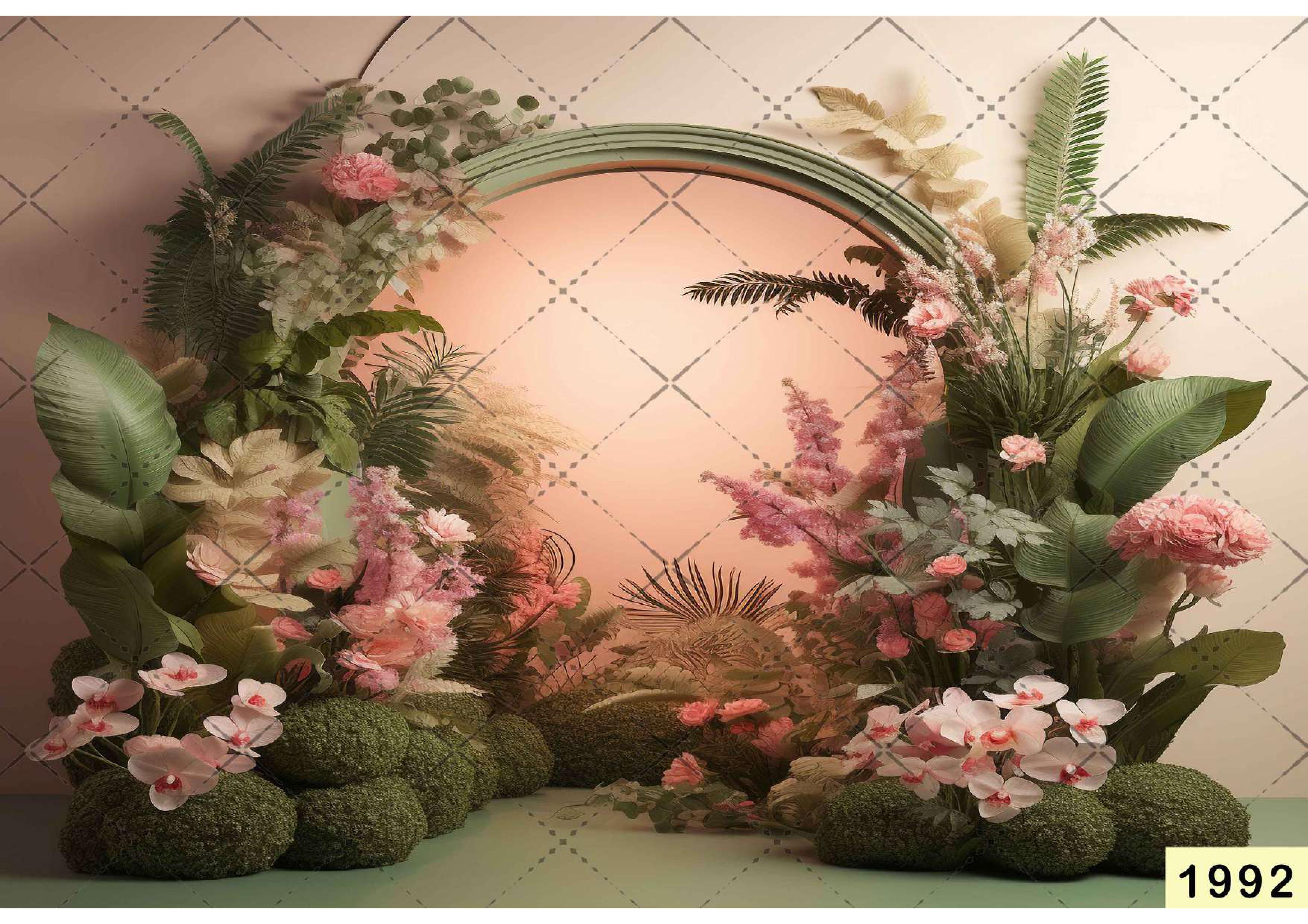 babyshoot backdrop Florets Backdrop-Fabric Backdrop