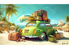 Summer Vacation Backdrop