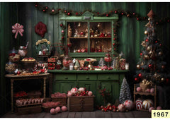 Green With Gifts Backdrop