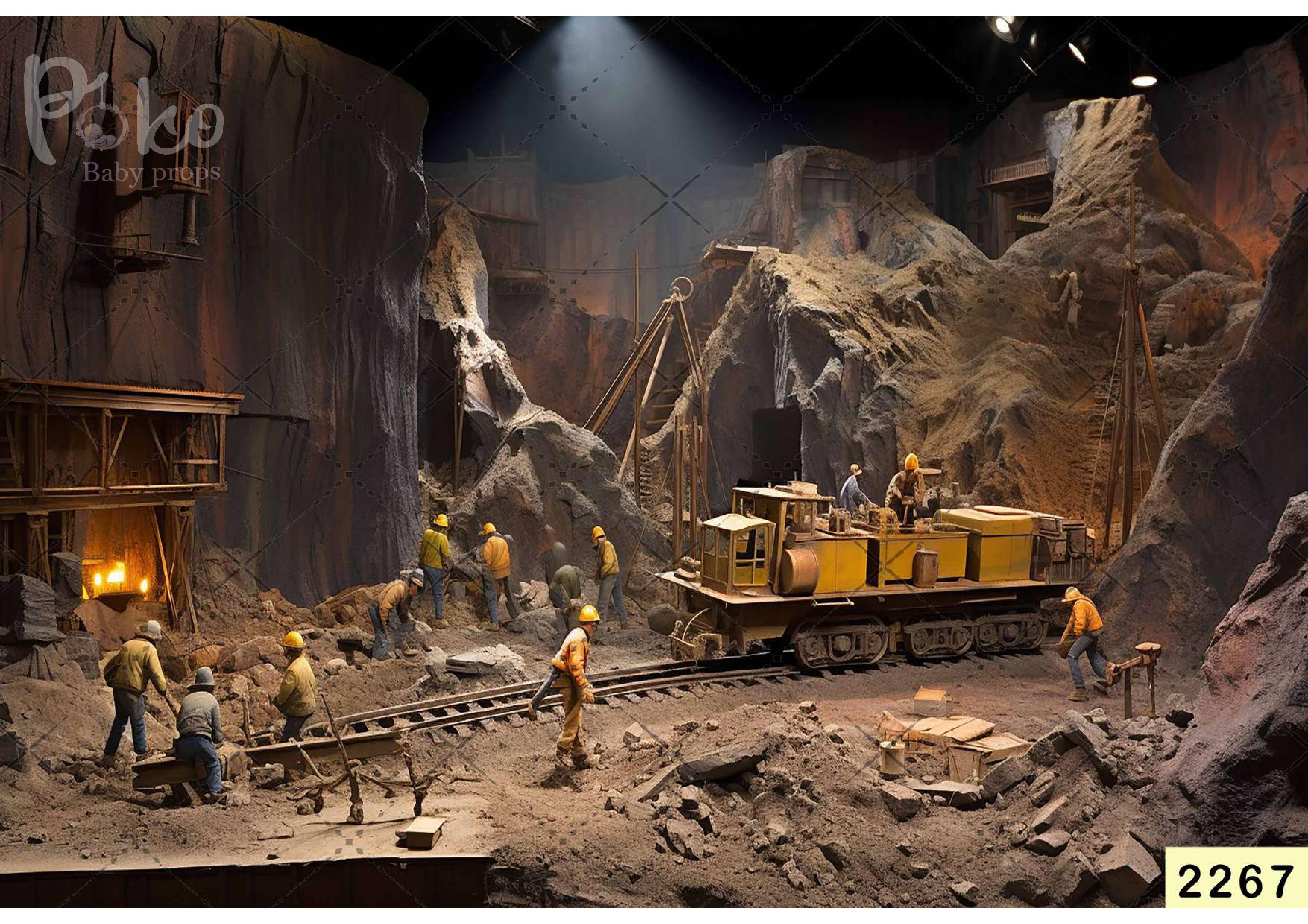 Underground Civil Worker Backdrop