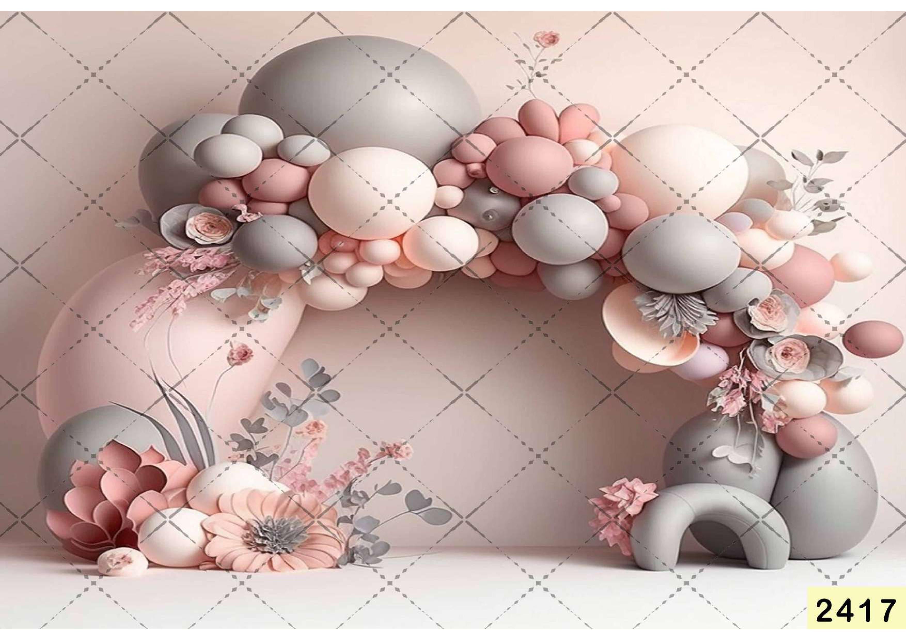 babyshoot backdrop Pink Balloon backdrop