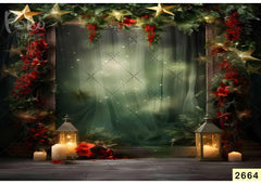 Green Curtain Stars babyphotoshoot Backdrop