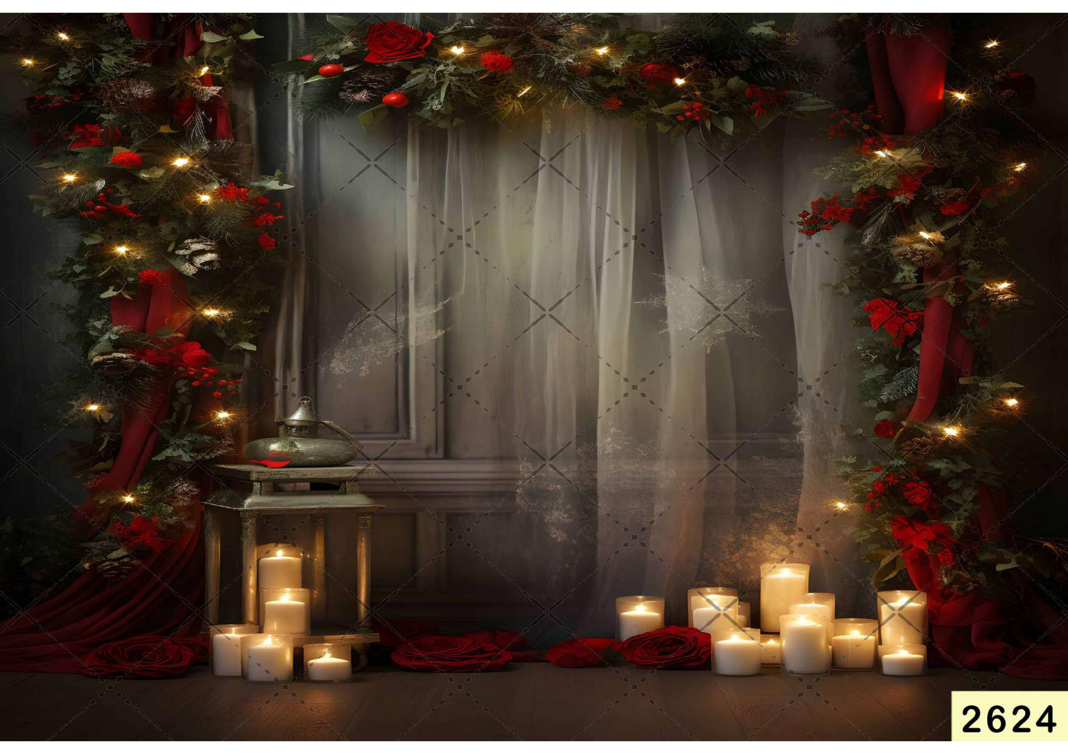 Candle Light Christmas babyphotoshoot Backdrop