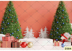 Gifts and Christmas Tree babyphotoshoot Backdrop