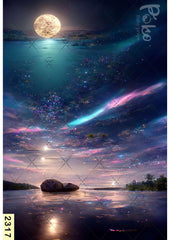 Fantasy Full Moon Violet Backdrop