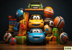 Playing Cars Backdrop