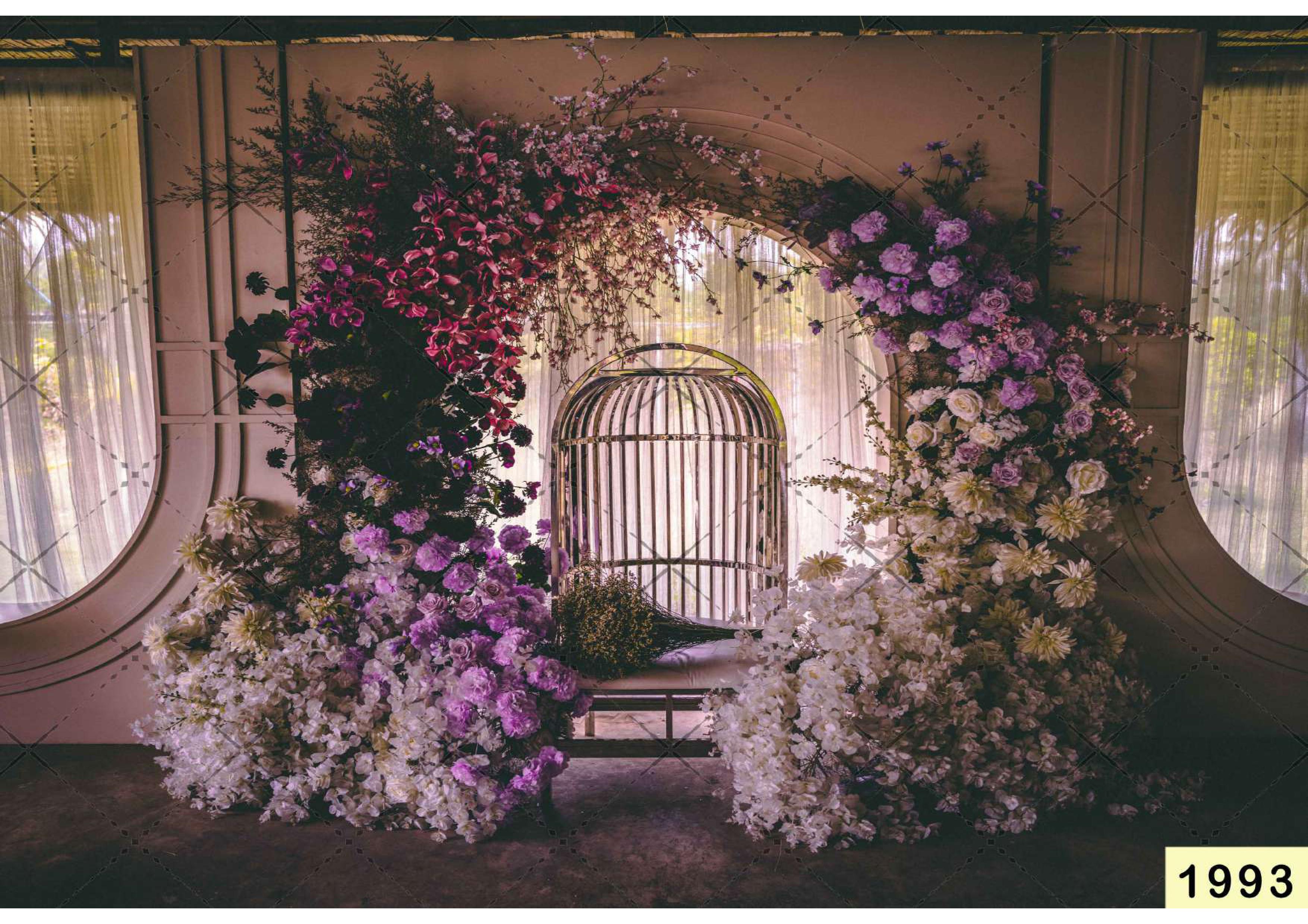 Lavendar Flower Arch Backdrop