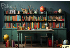 Global With Books babyphotoshoot Backdrop