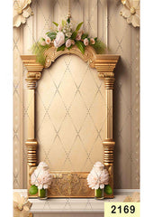 Golden White Floral Backdrop