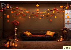 Yellow Light Decoration Backdrop