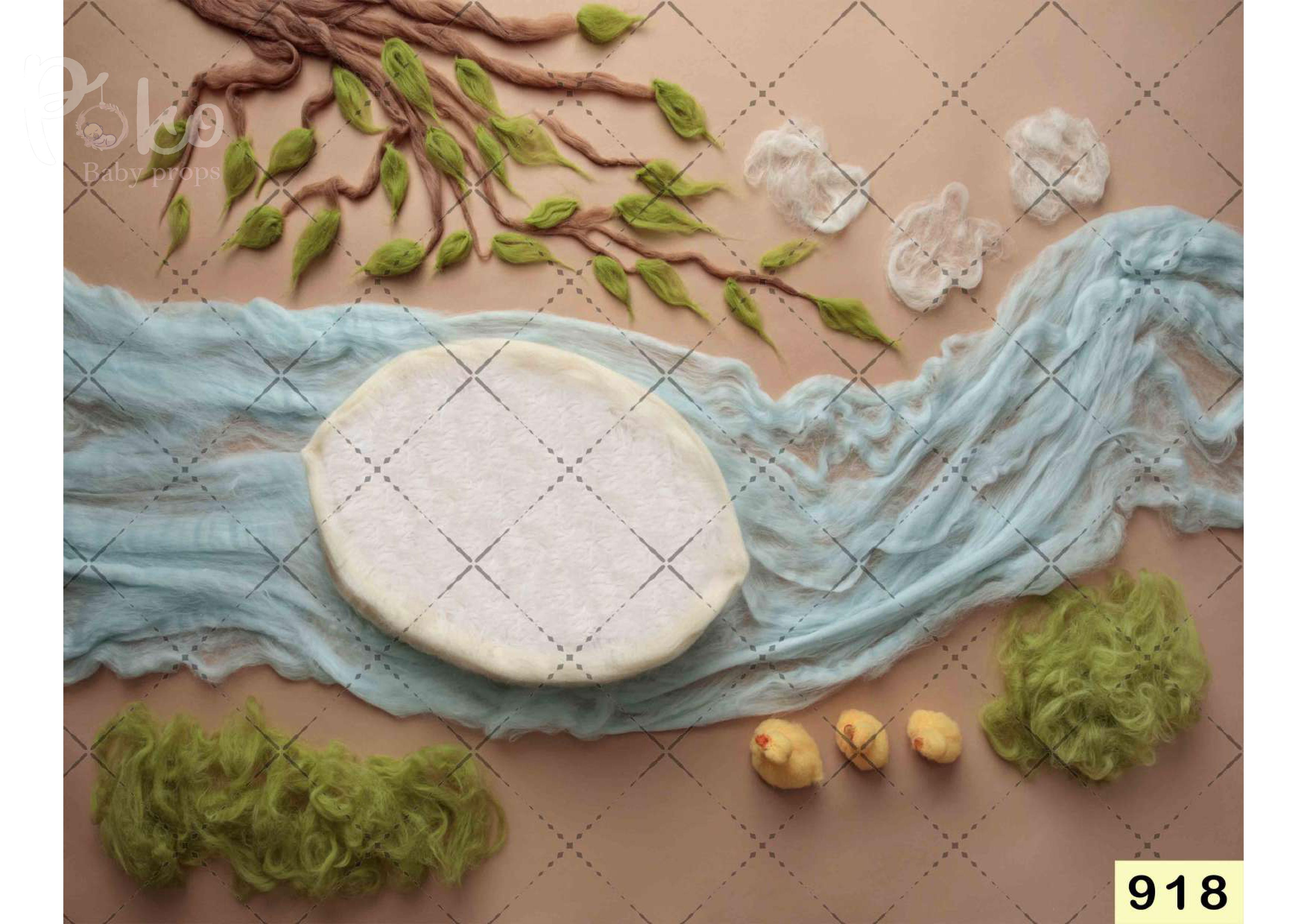 Fur Bowl Creeper Tree babyphotoshoot Backdrop