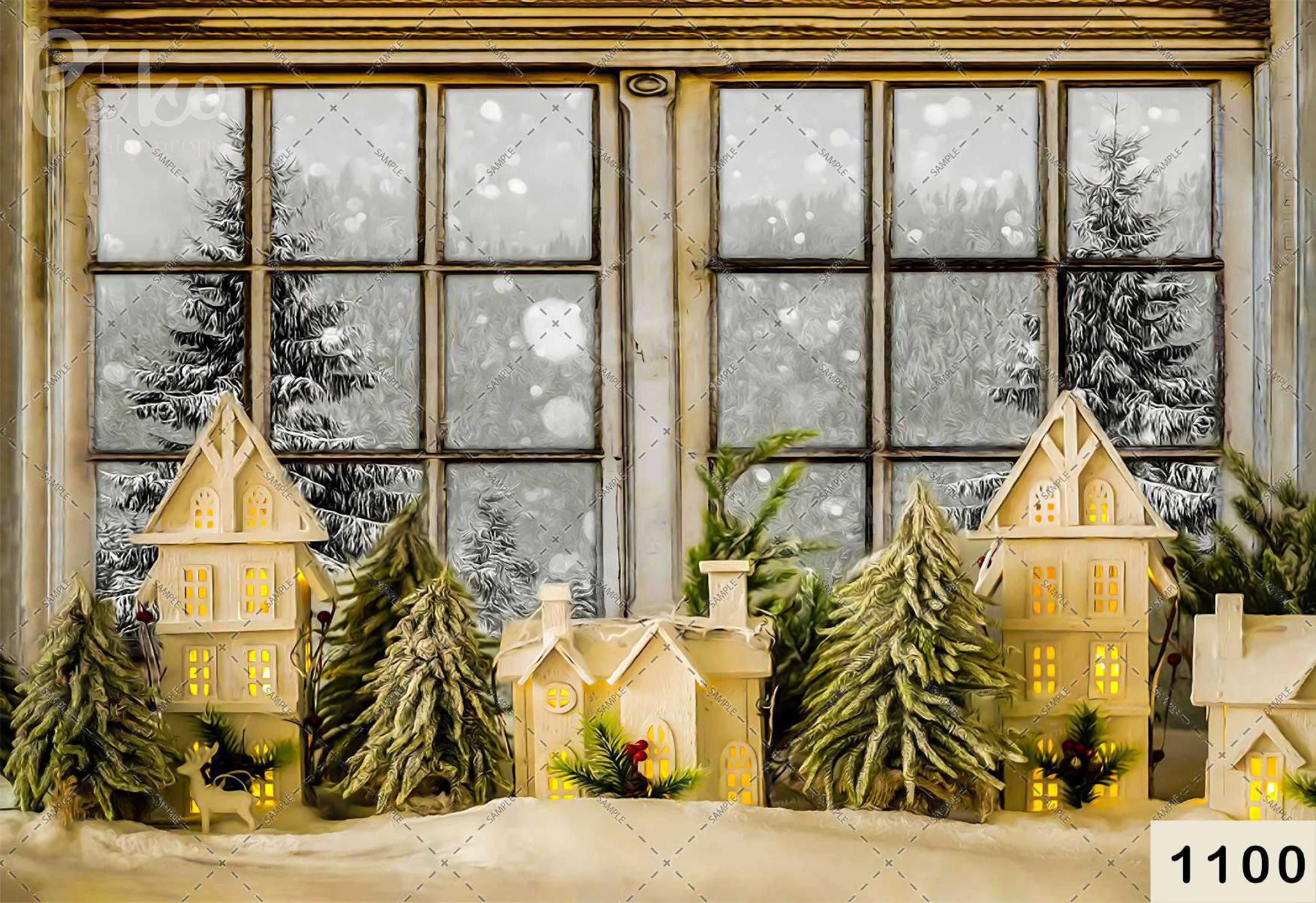 Miniature Christmas Backdrop