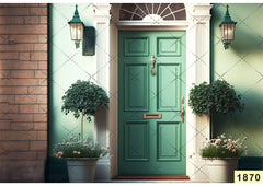 Green Door babyphotoshoot Backdrop