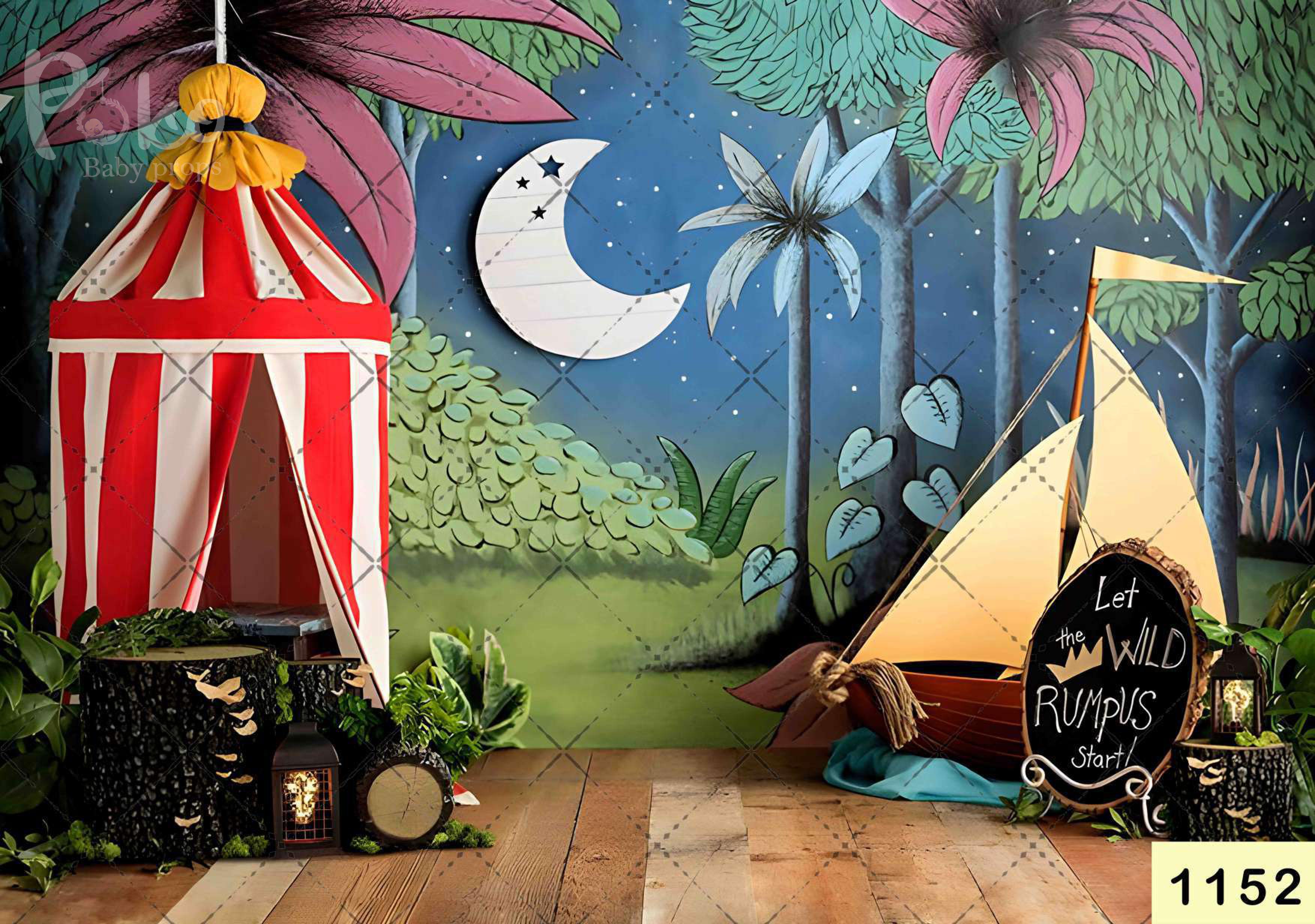 Wild Circus babyphotoshoot Backdrop
