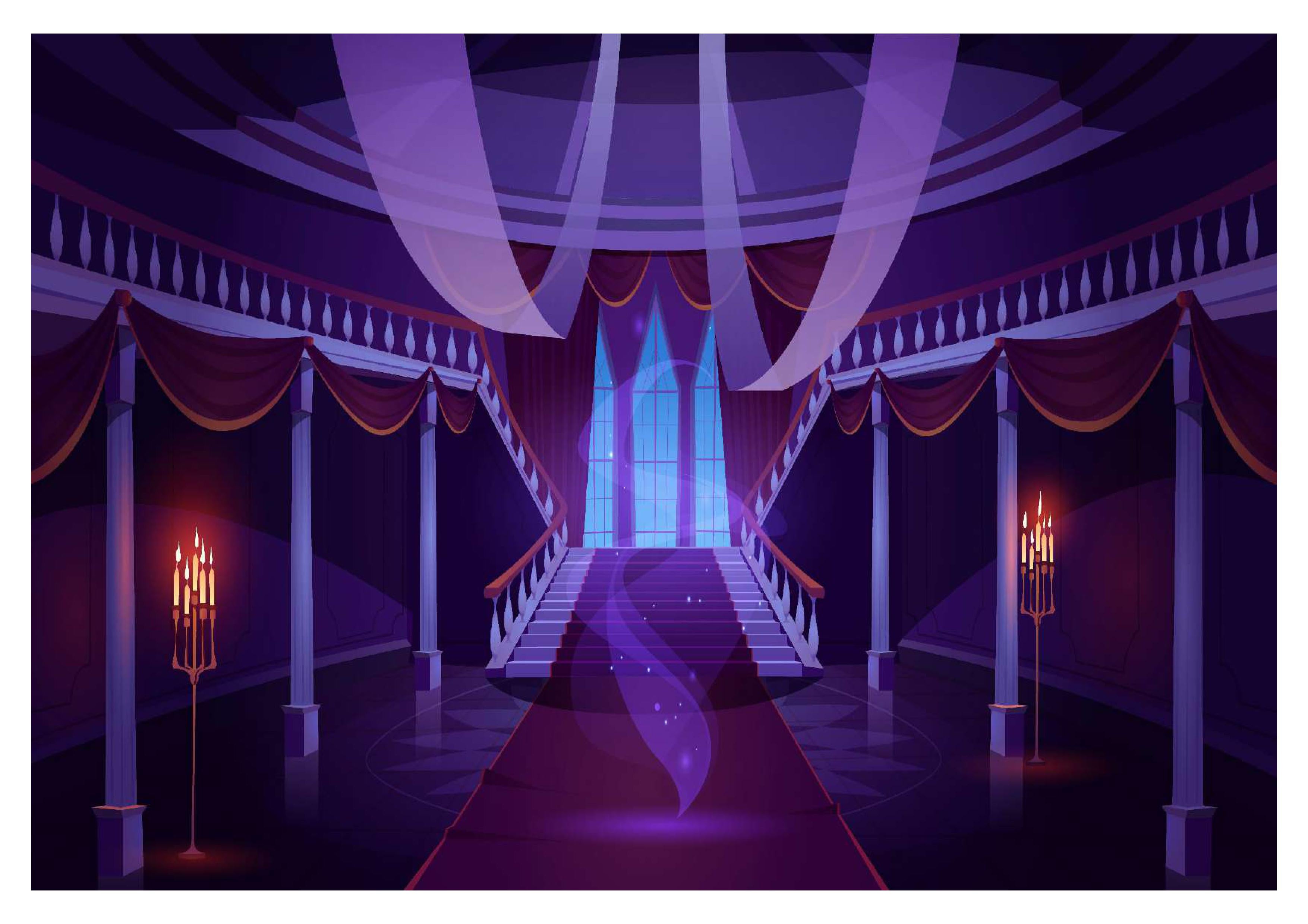 Dark Violet Castle babyphotoshoot Backdrop