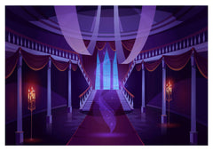 Dark Violet Castle babyphotoshoot Backdrop
