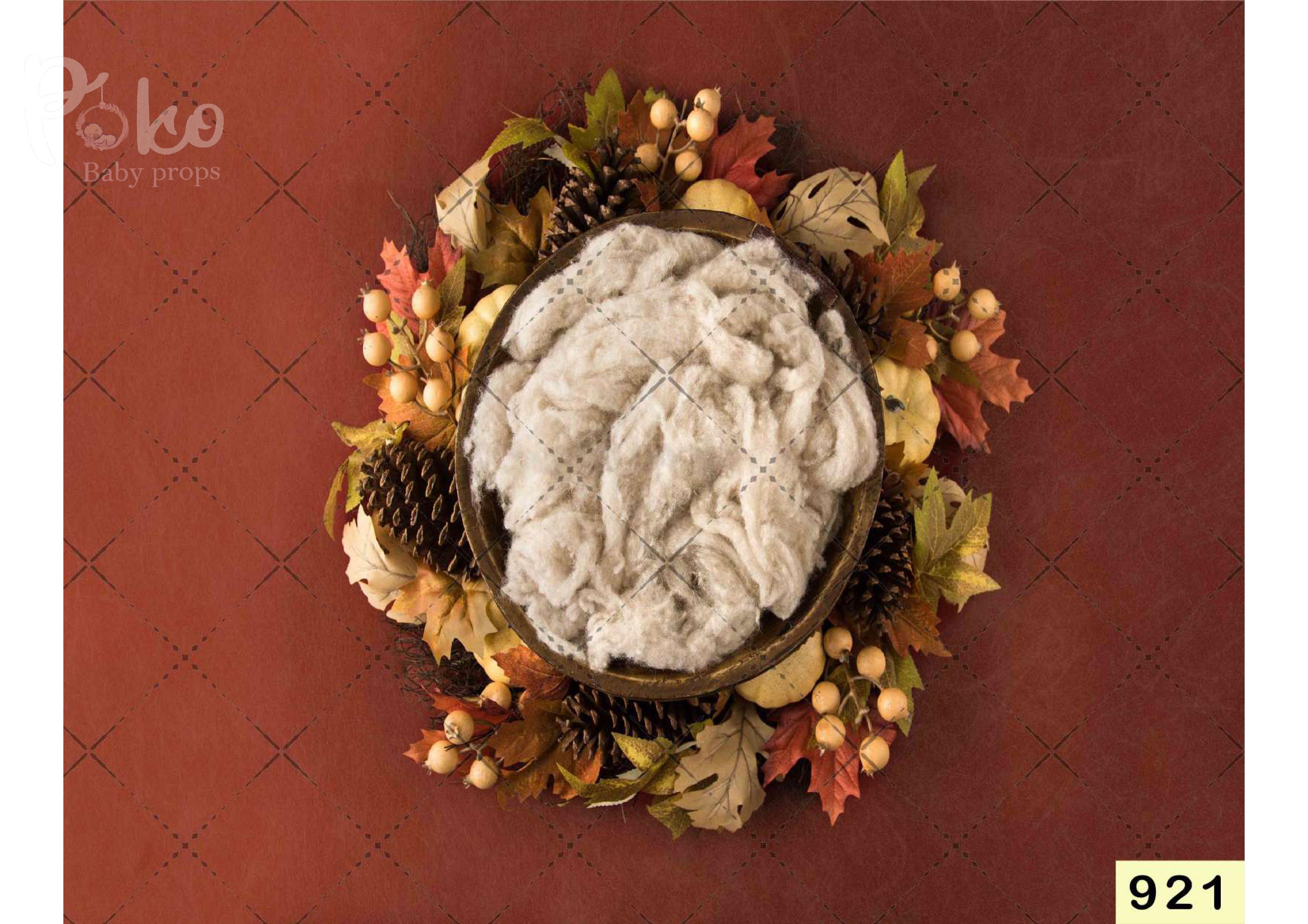 Pineapple With Pumpkin Backdrop