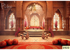 Palace Hall Sunrays Goldish Backdrop