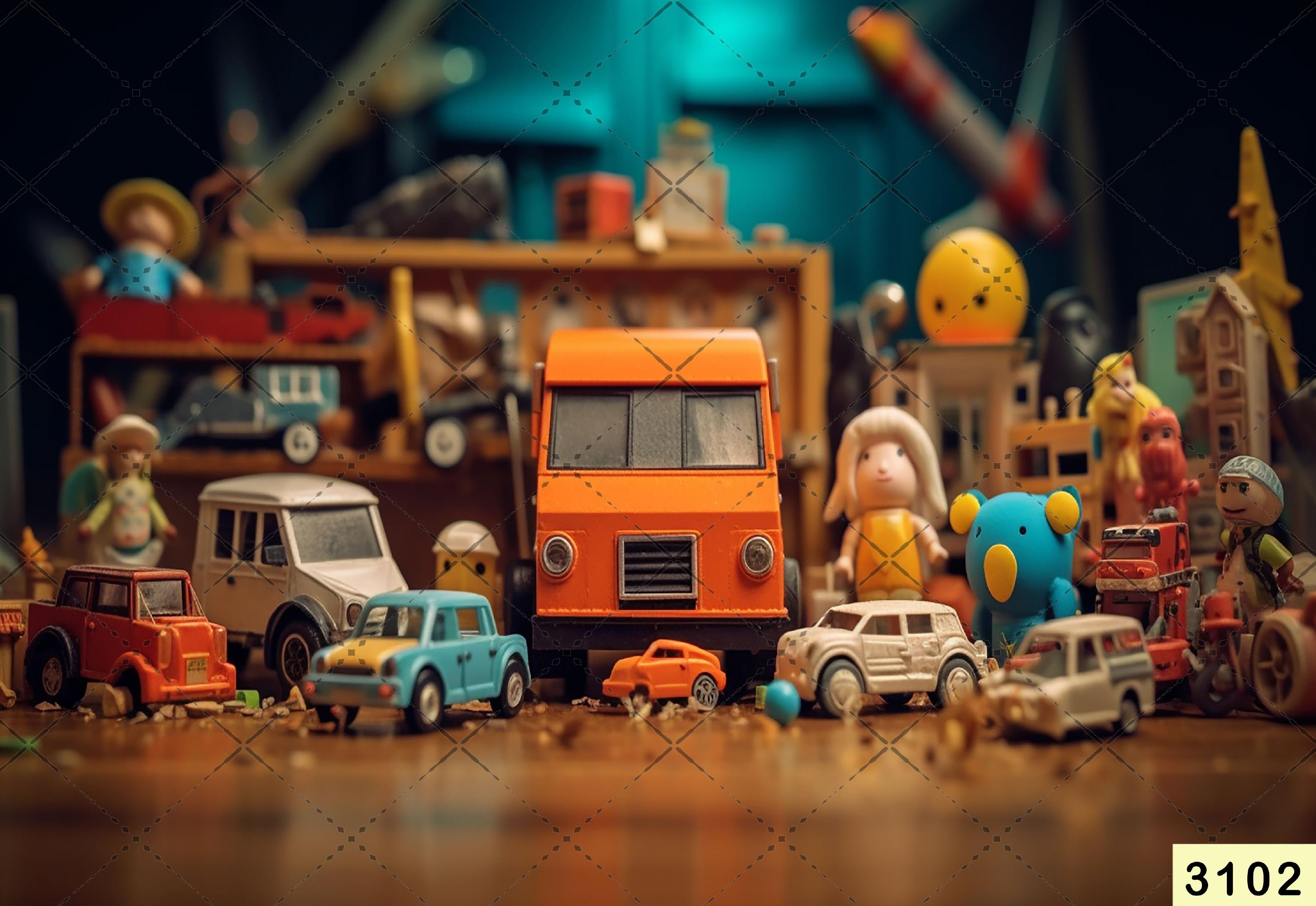 Kids Lorry Backdrop
