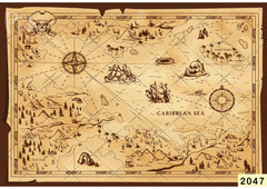 Pirates Map Backdrop