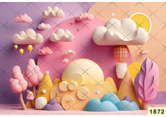 Colorful Craft babyphotoshoot Backdrop