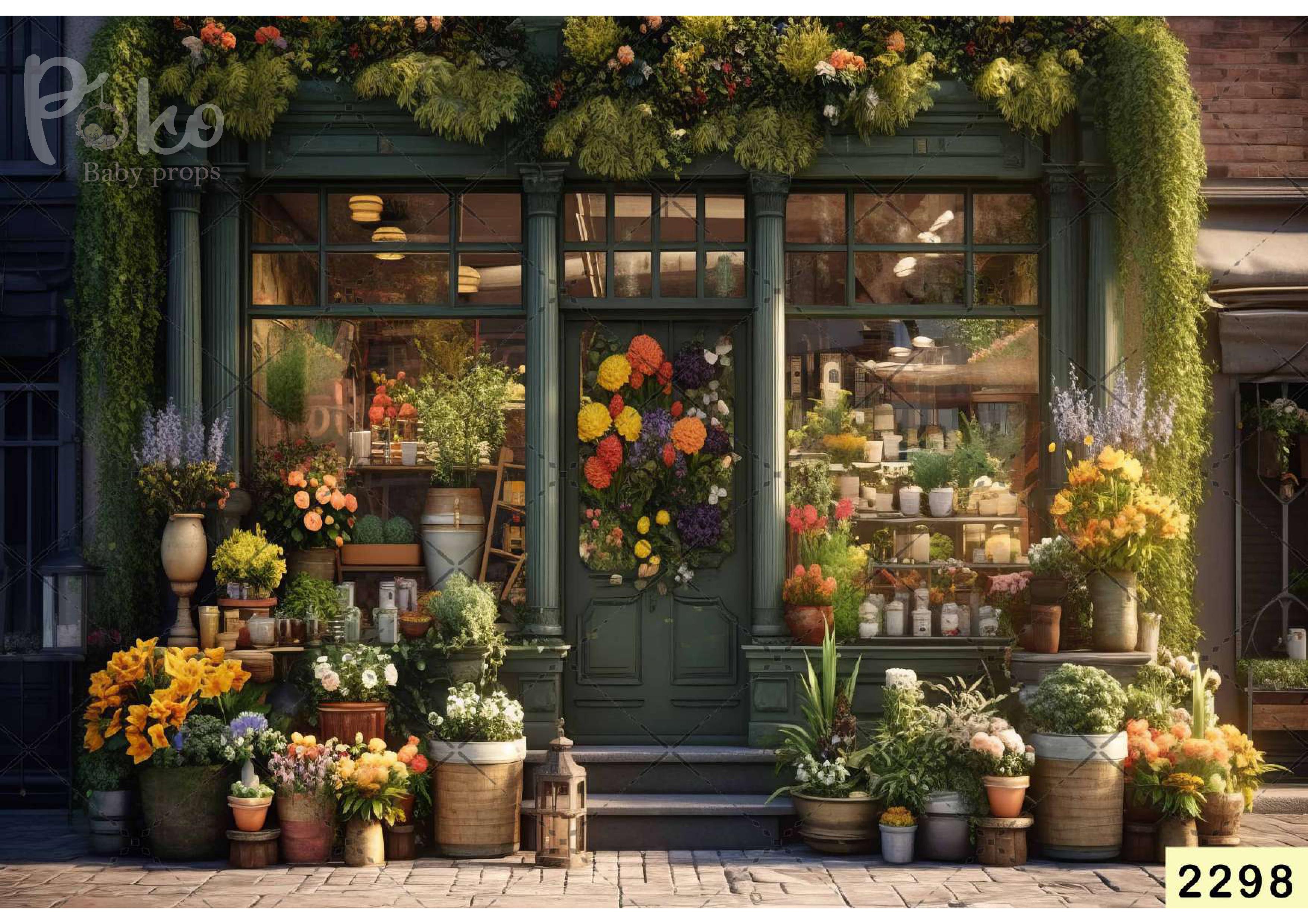 Flower Boutique babyphotoshoot Backdrop