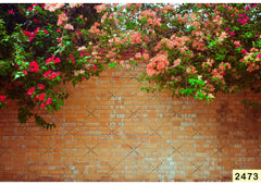 Bricks Flower babyphotoshoot Backdrop