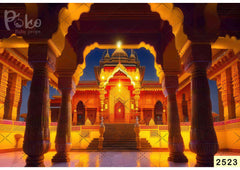 Palace Gold Light Pillars Backdrop