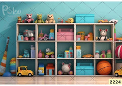 Blue Color Kids Room babyphotoshoot Backdrop