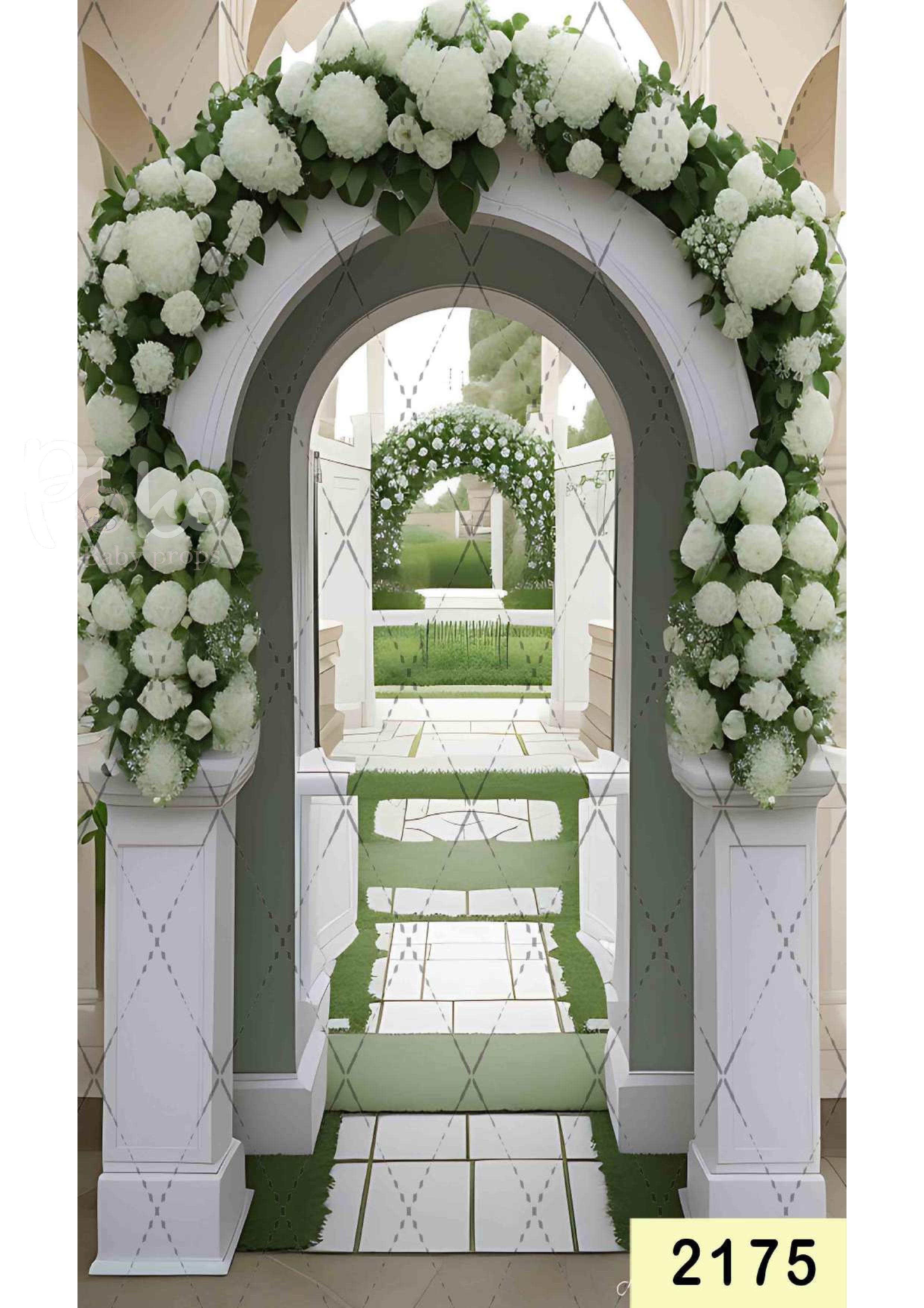 White Wedding Arch Backdrop