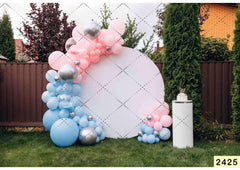 Garden Balloon Decoration babyphotoshoot Backdrop